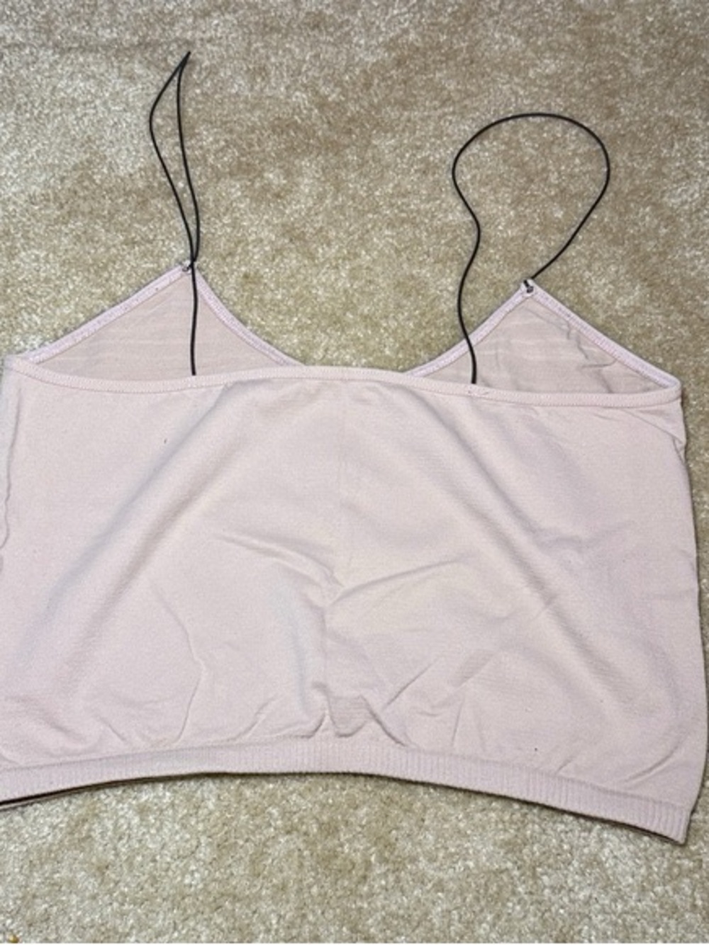 Light Pink Stretch Camisole Crop Top